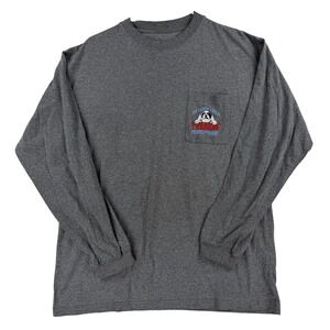 Big Dogs Shirt Mens Medium Gray Freakin People Person Dog Long Sleeve Parody Tee